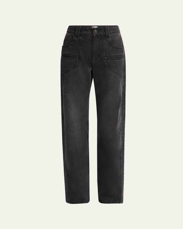 Betiane Yoked Wide-Leg Denim Jeans
